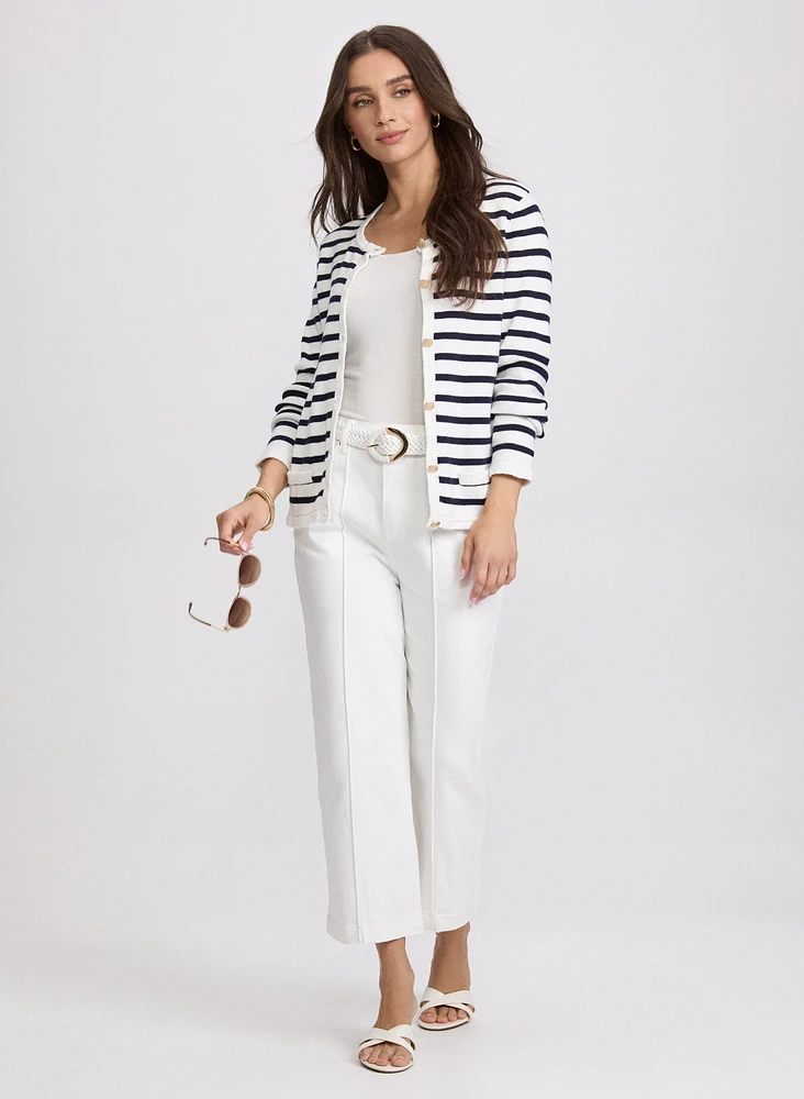 Stripe Knit Cardigan