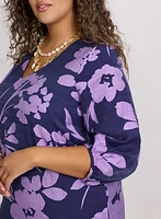 Floral Flounce Hem Dress