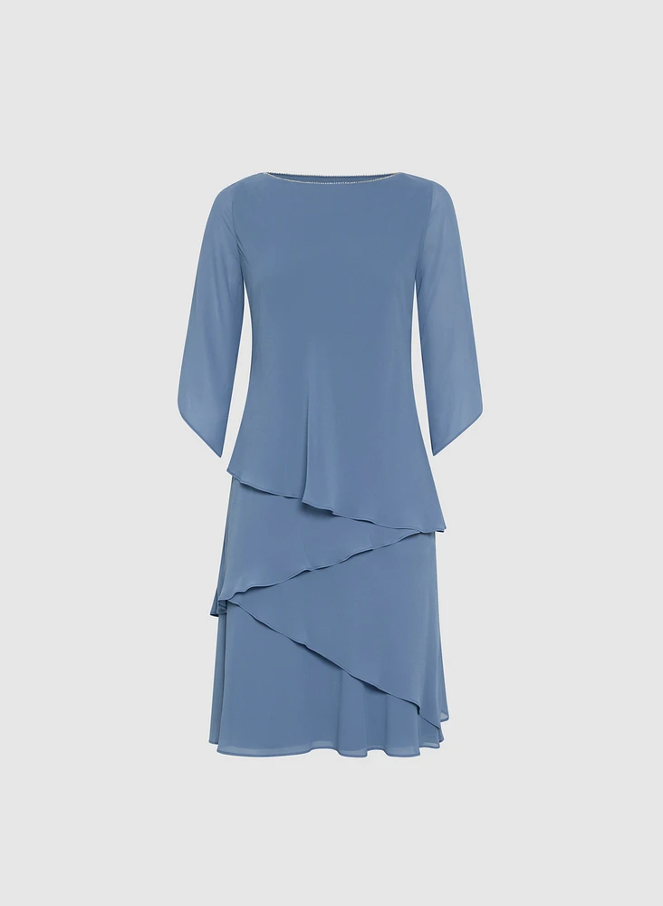 Tiered Split Sleeve Dress