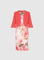 Floral Print Dress & Jacket Set