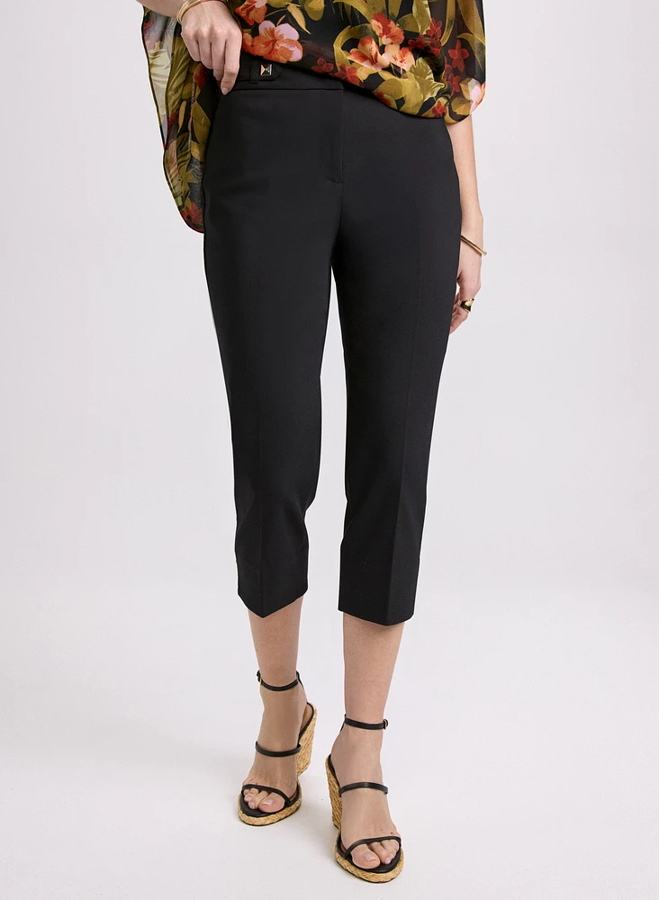 Studded Cotton-Blend Capris