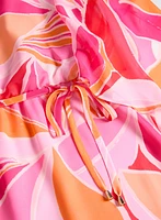 Geometric Print Chiffon Dress