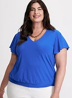 T-shirt à manches courtes évasées