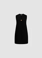 Decorative Button Dress