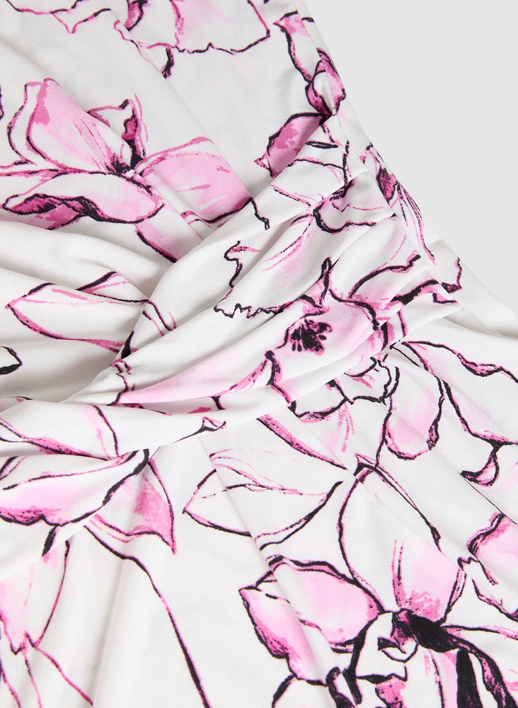 Floral Twist Detail Top