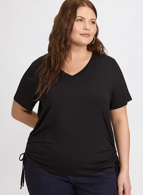 Drawstring Hem T-Shirt