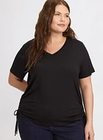 Drawstring Hem T-Shirt