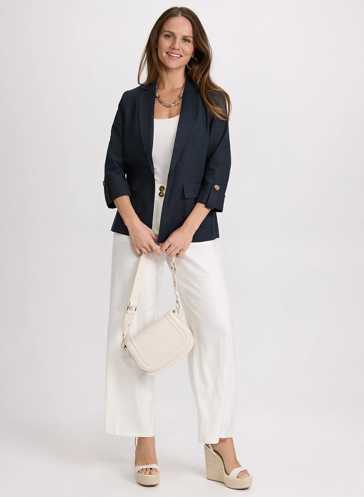 Blazer et pantalon Olivia en mélange de lin