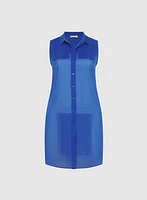Button-Down Cotton Voile Blouse