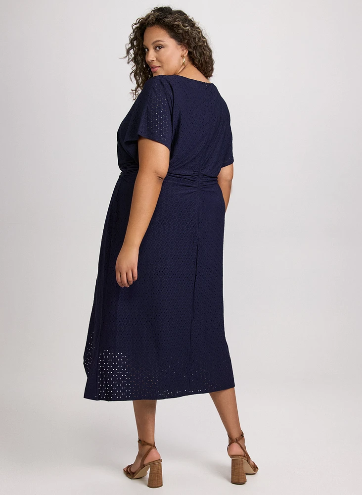 Eyelet Midi Dress