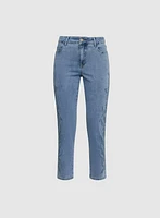 Embroidered Straight-Leg Jeans