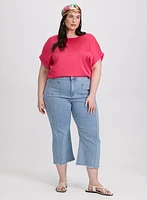 Satin Drop Shoulder Top