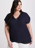 Joseph Ribkoff - Asymmetric Hem Blouse