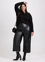 Pearl Trim Polo Sweater