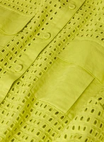 Eyelet Button-Down Blouse
