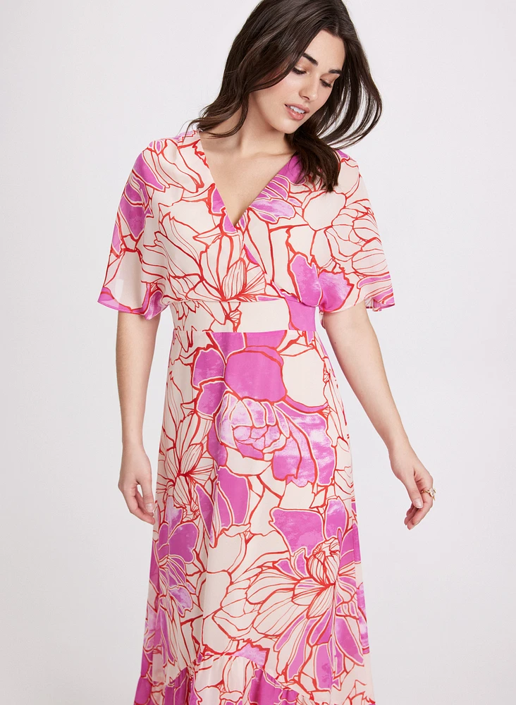 Robe cache-coeur florale