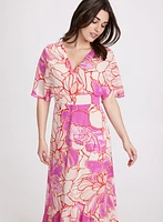 Robe cache-coeur florale