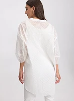 Cotton Grid Print Blouse