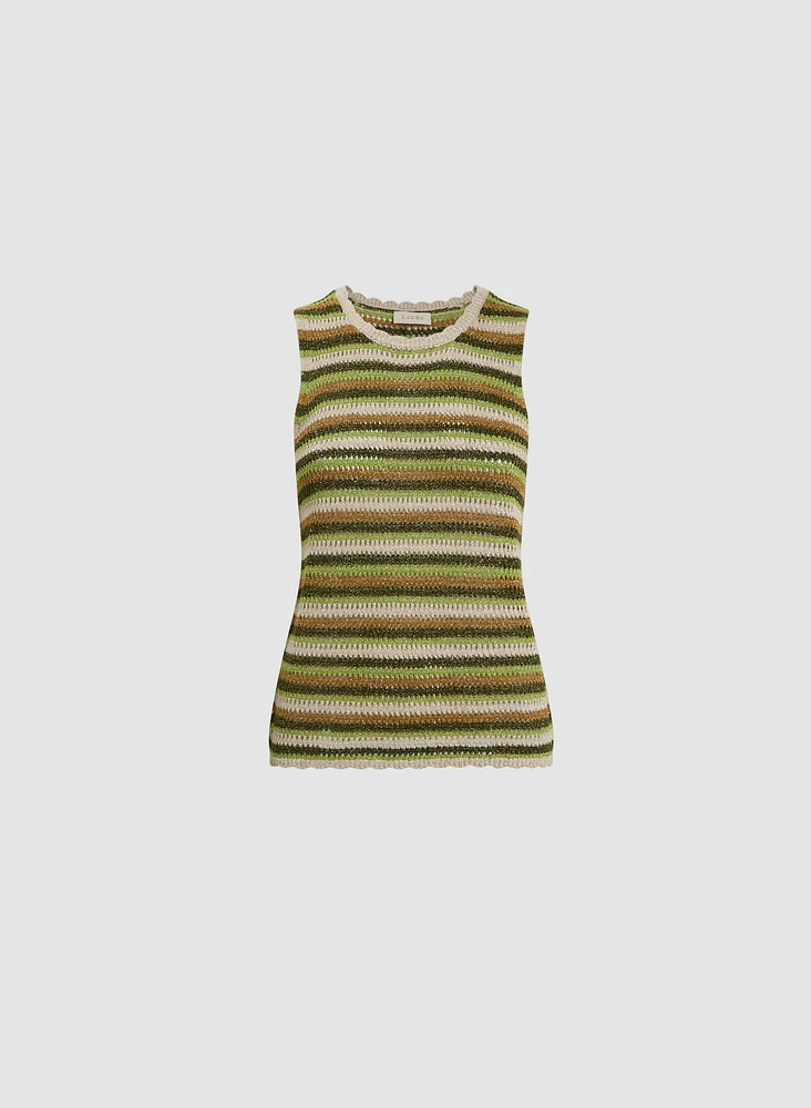 Crochet Striped Tank Top