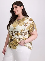 Floral Rhinestone T-Shirt