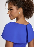 Embellished Capelet Sleeve Dress