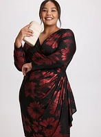 Robe en jersey à coquelicots