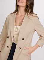 Linen-Blend Blazer