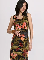 Tropical Jersey Maxi Dress