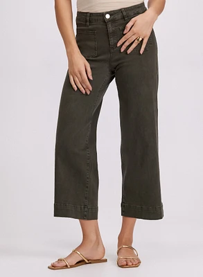 Wide-Leg Cropped Jeans