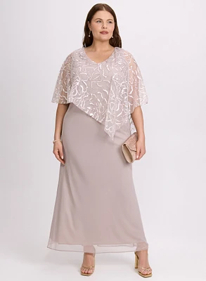 Mesh Capelet Dress