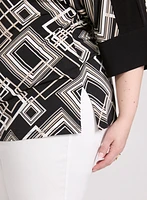 Geometric Colour Block Top