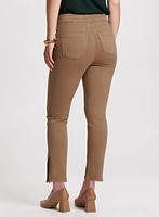 Embellished Slit Hem Jeans