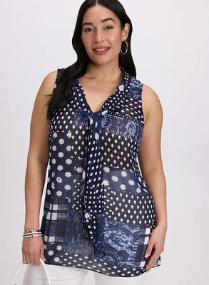Mixed Print Blouse