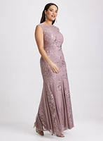 Embroidered Tulle Dress