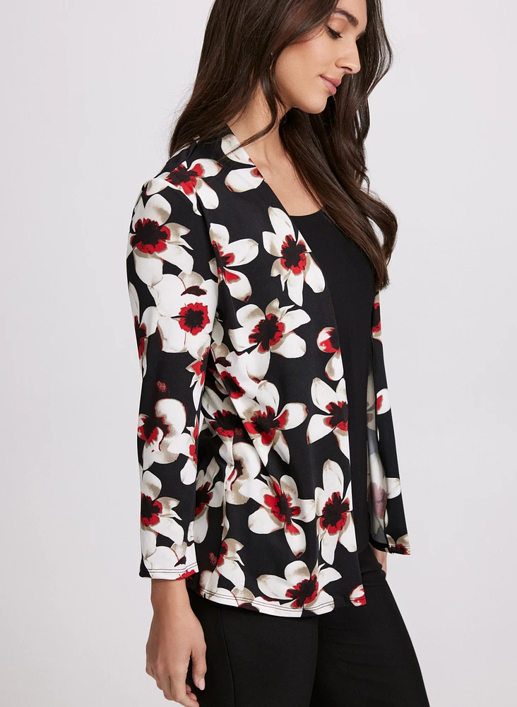 Floral Layered Illusion Top
