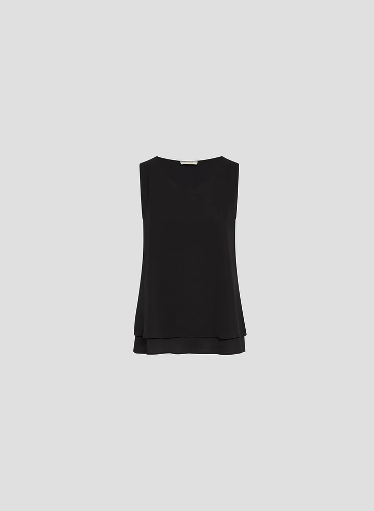Layered Sleeveless Blouse
