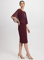 Capelet Overlay Dress