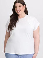 Floral Appliqué T-Shirt