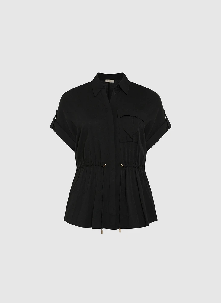 Drawstring Waist Blouse