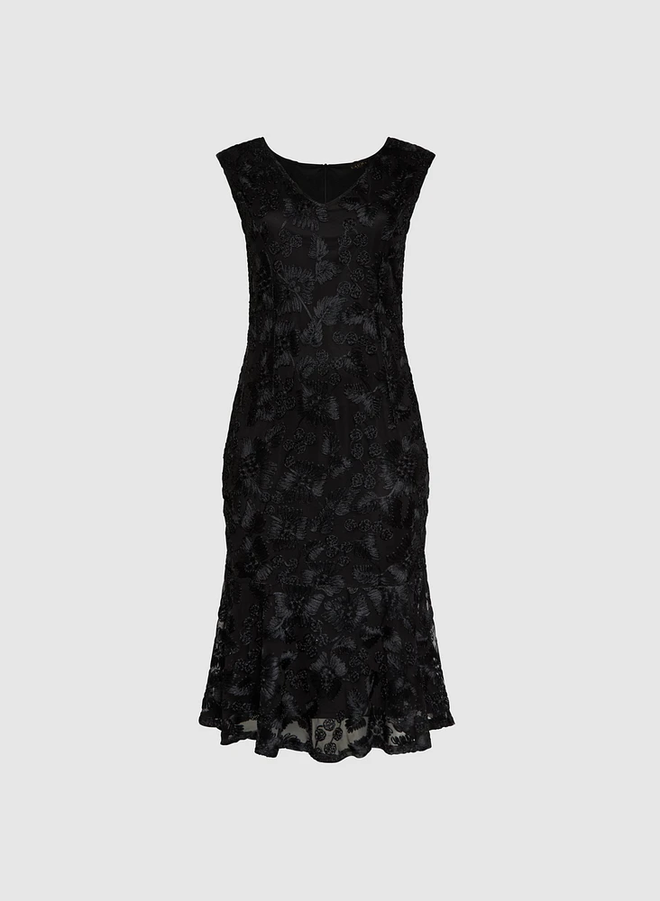 Soutache Lace Embroidered Dress