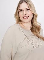Floral Embroidery Long Sleeve Top