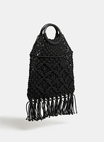 Fringed Macramé Bag
