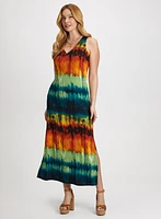 Abstract Print Maxi Dress