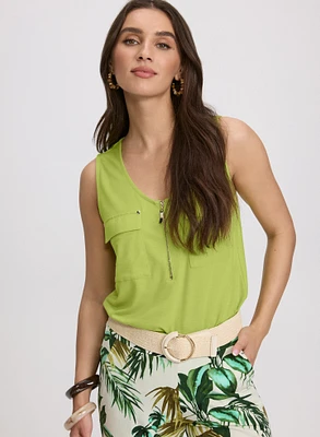 Zip-Up Tank Top