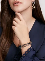 Bracelet entremêlé à trois tons