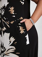 Robe midi à motif floral