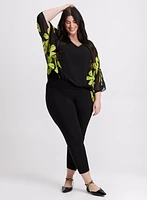 Joseph Ribkoff - Sheer Floral Print Blouse