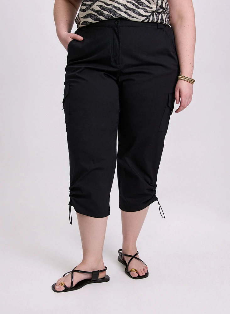 Drawstring Hem Capris