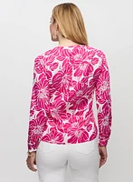 Tie-Front Floral Blouse