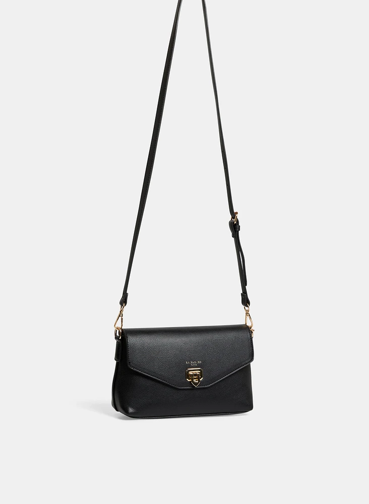 Metallic Detail Cross-Body Bag